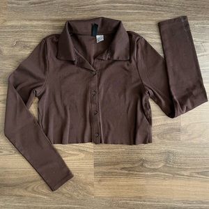 H&M cropped long sleeve tshirt